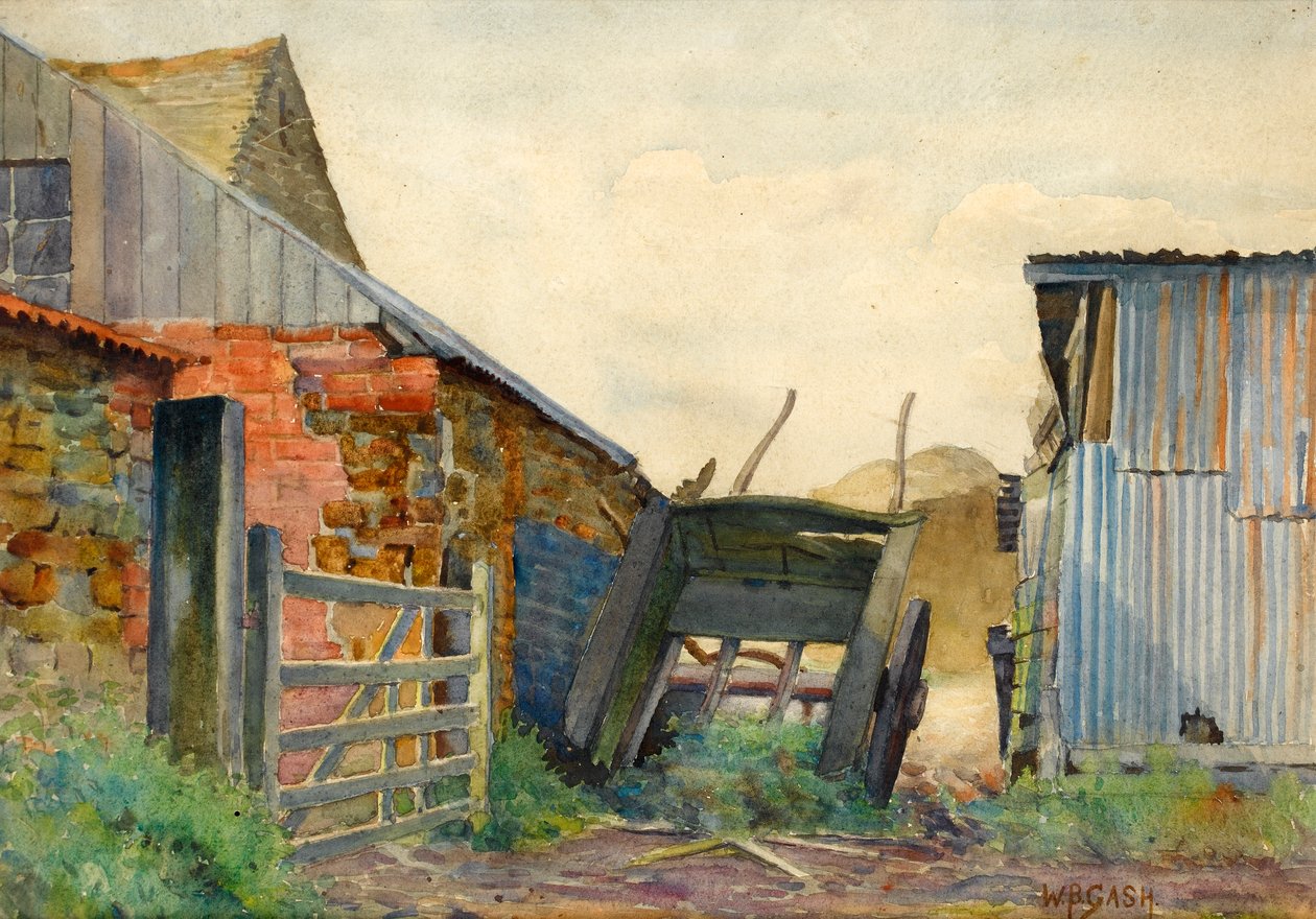 Cena, em, um, farmyard de Walter Bonner Gash