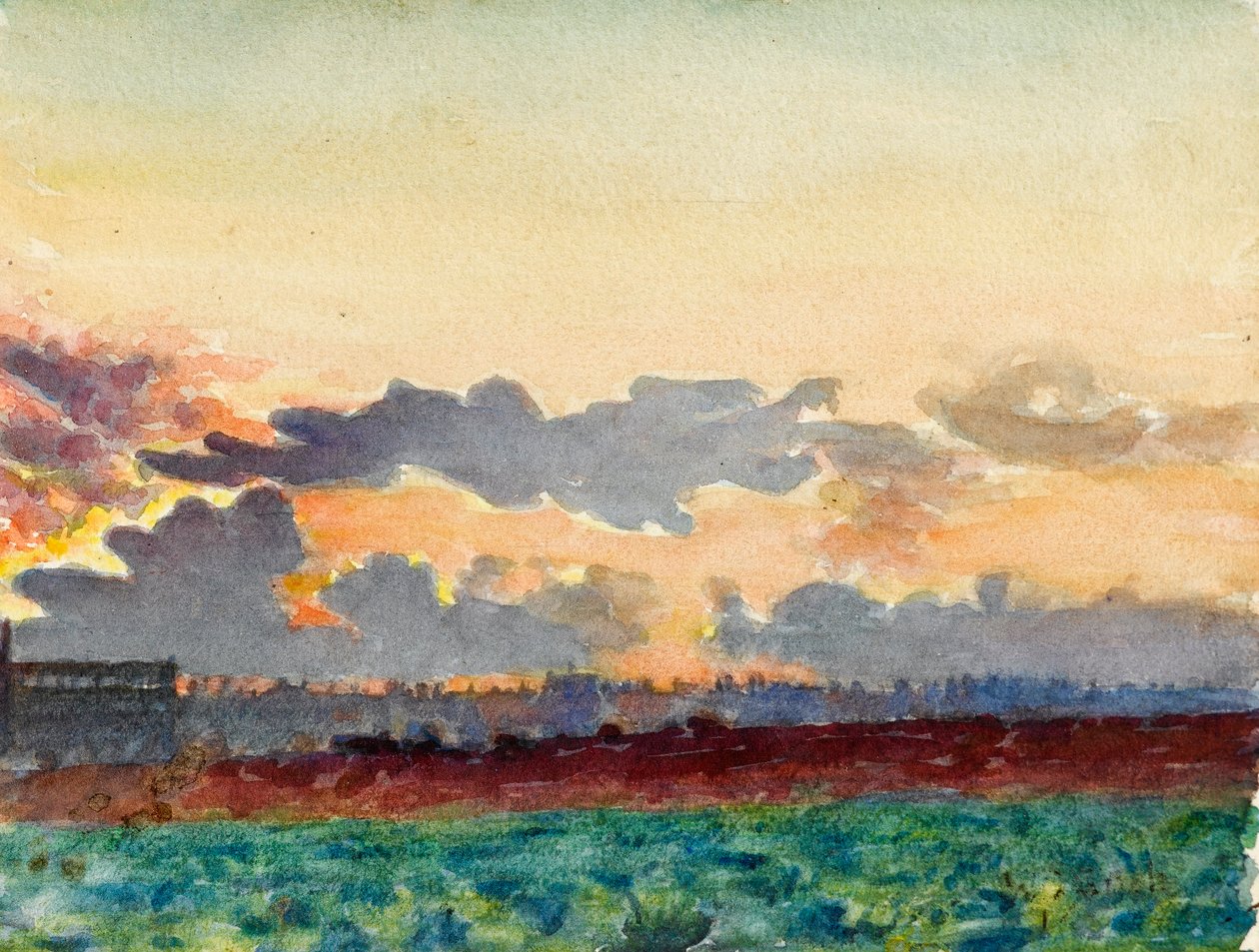 Pôr do sol nos campos de Walter Bonner Gash