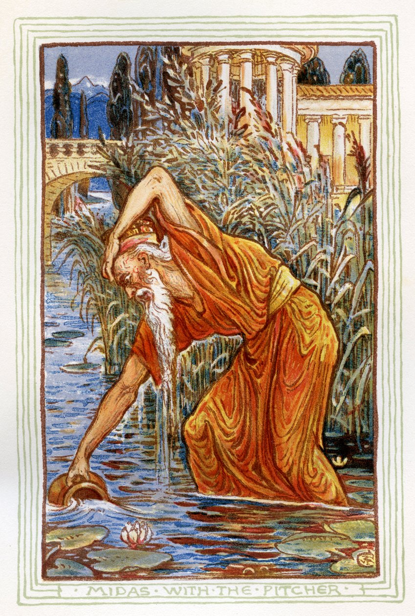 Midas com o jarro de Walter Crane