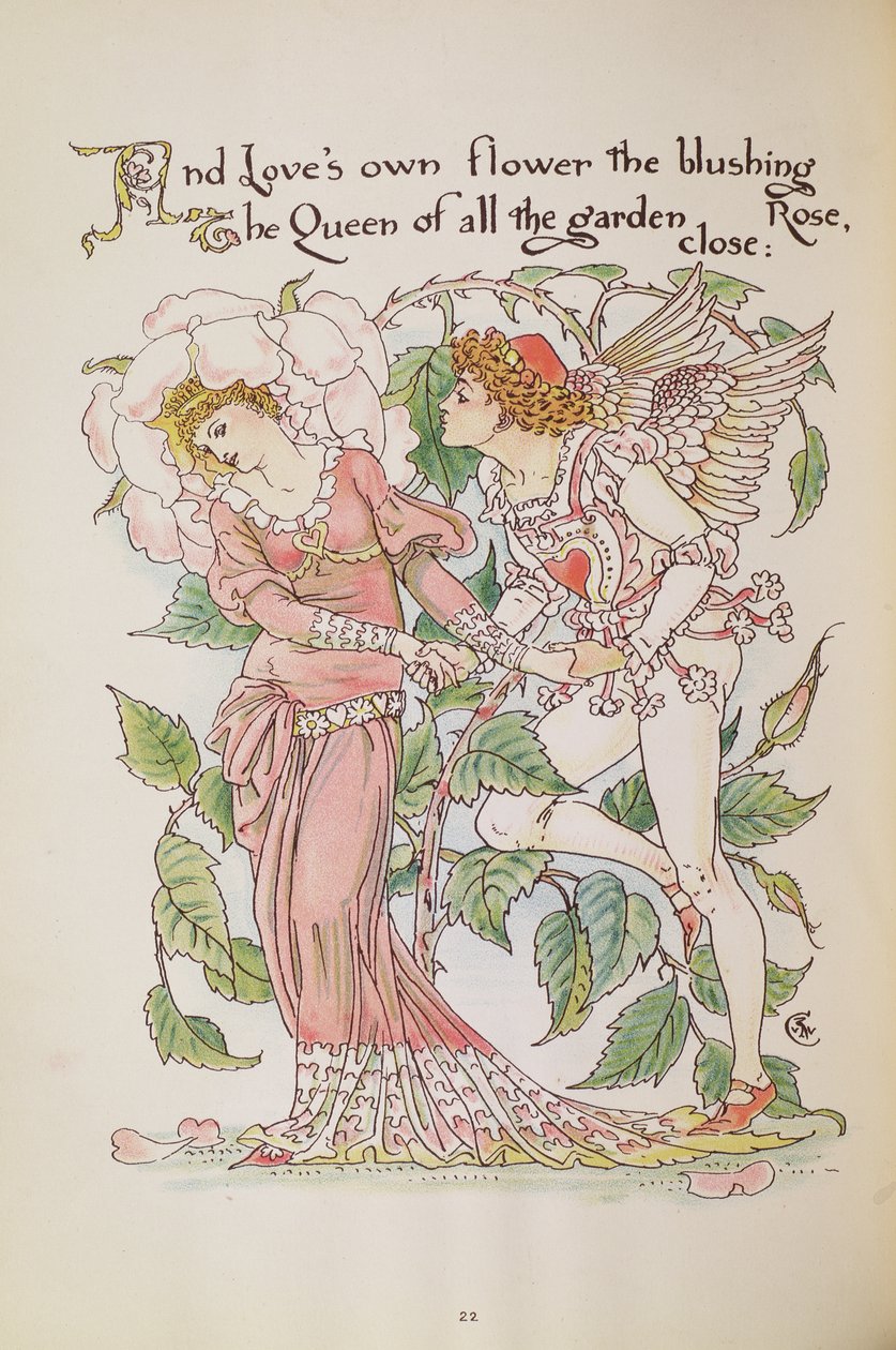 A rosa da festa da flora de Walter Crane