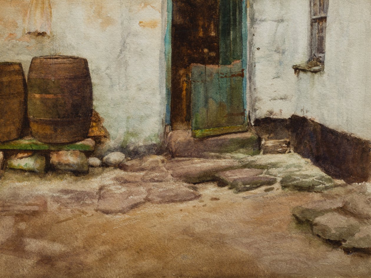 O pátio (wc no papel) de Walter Langley