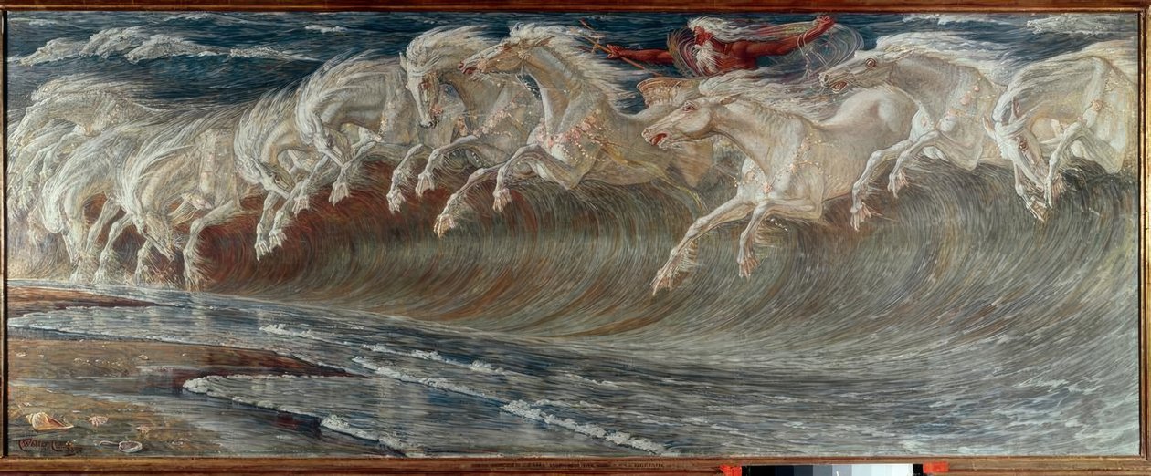 Os cavalos de Netuno de Walter Crane