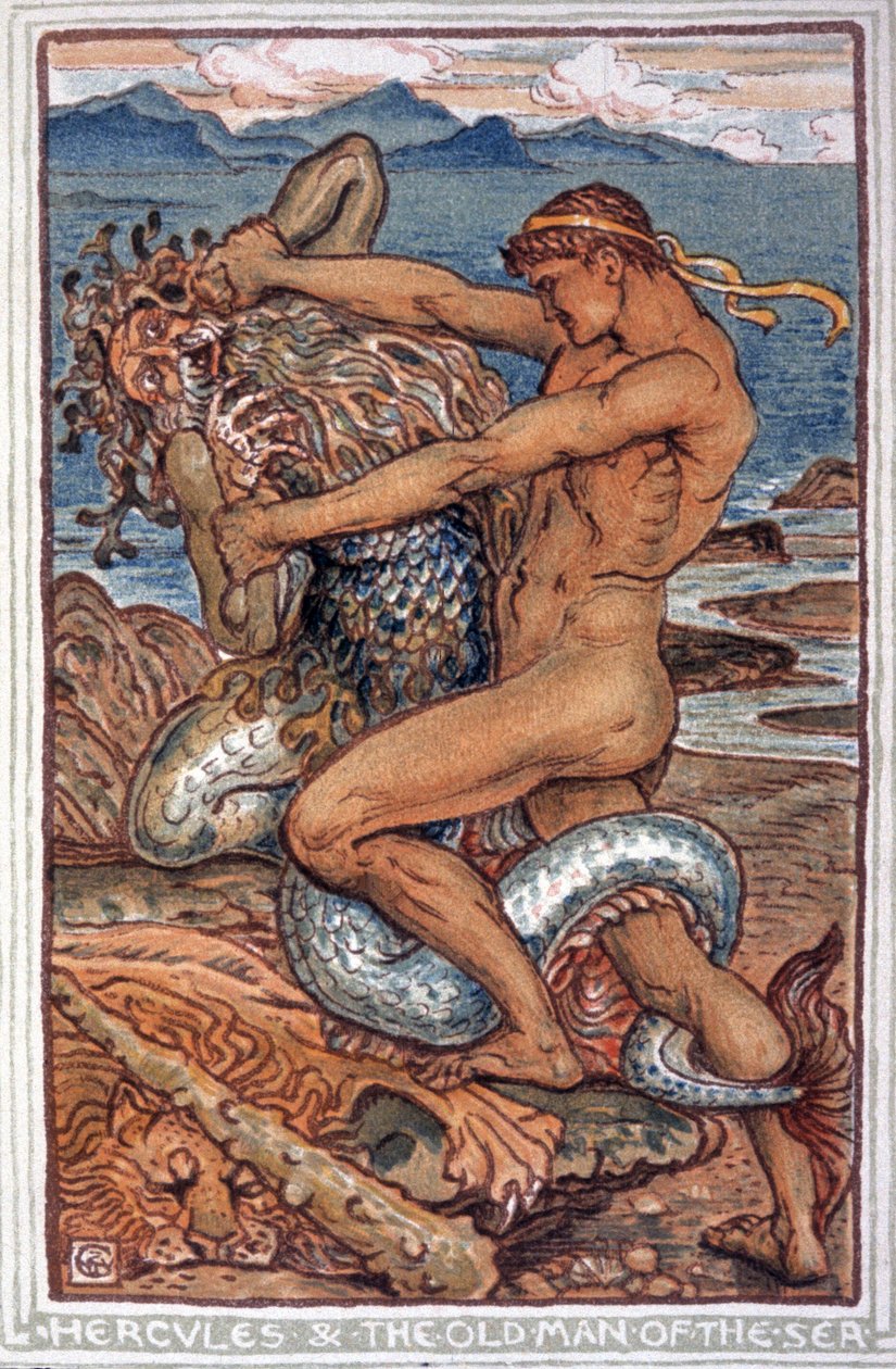 Hércules e Neree de Walter Crane