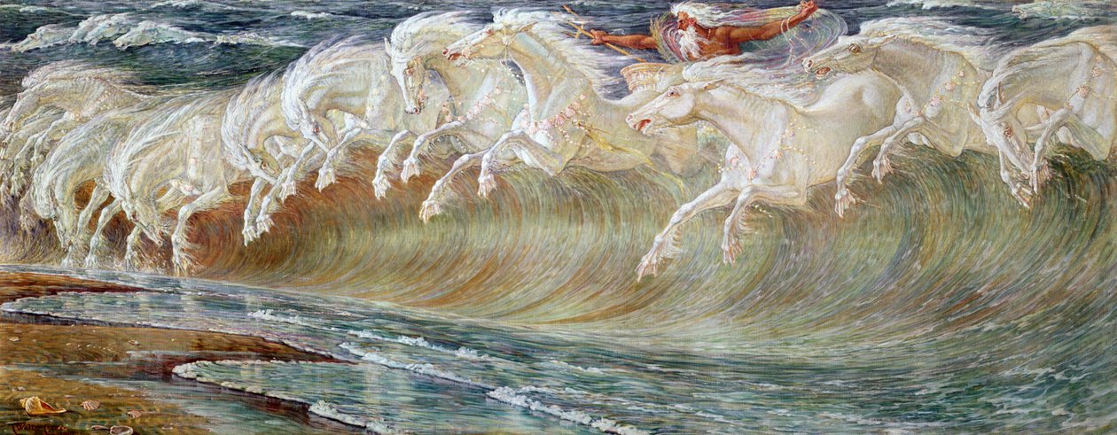 Cavalos De Netuno, 1892 de Walter Crane