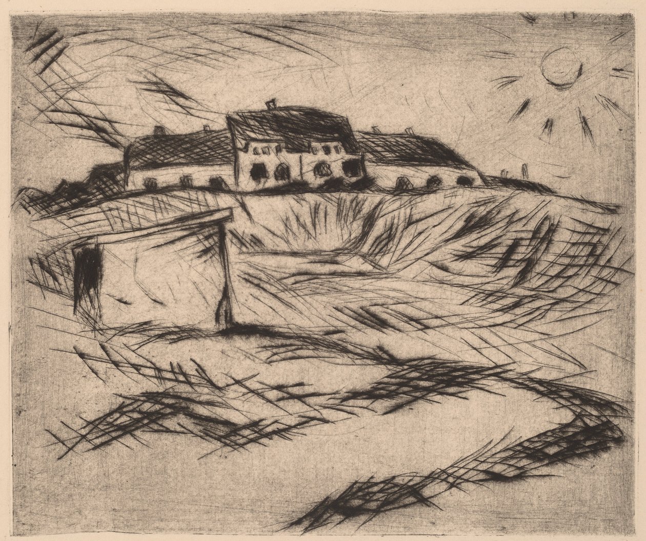 Quartel da Caserna, 1916. de Walter Gramatte