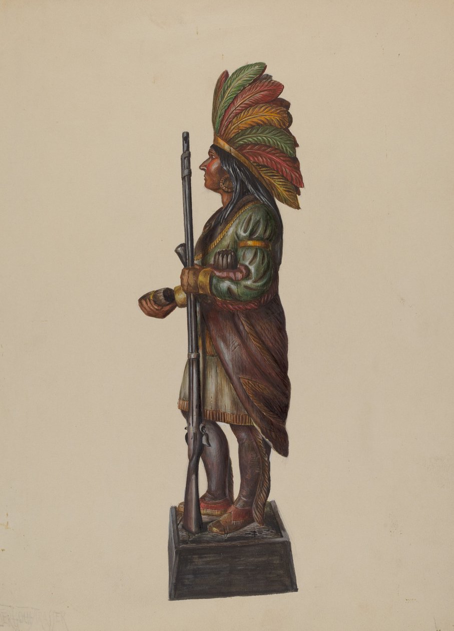 Cigar Store Indian, c. 1936. de Walter Hochstrasser