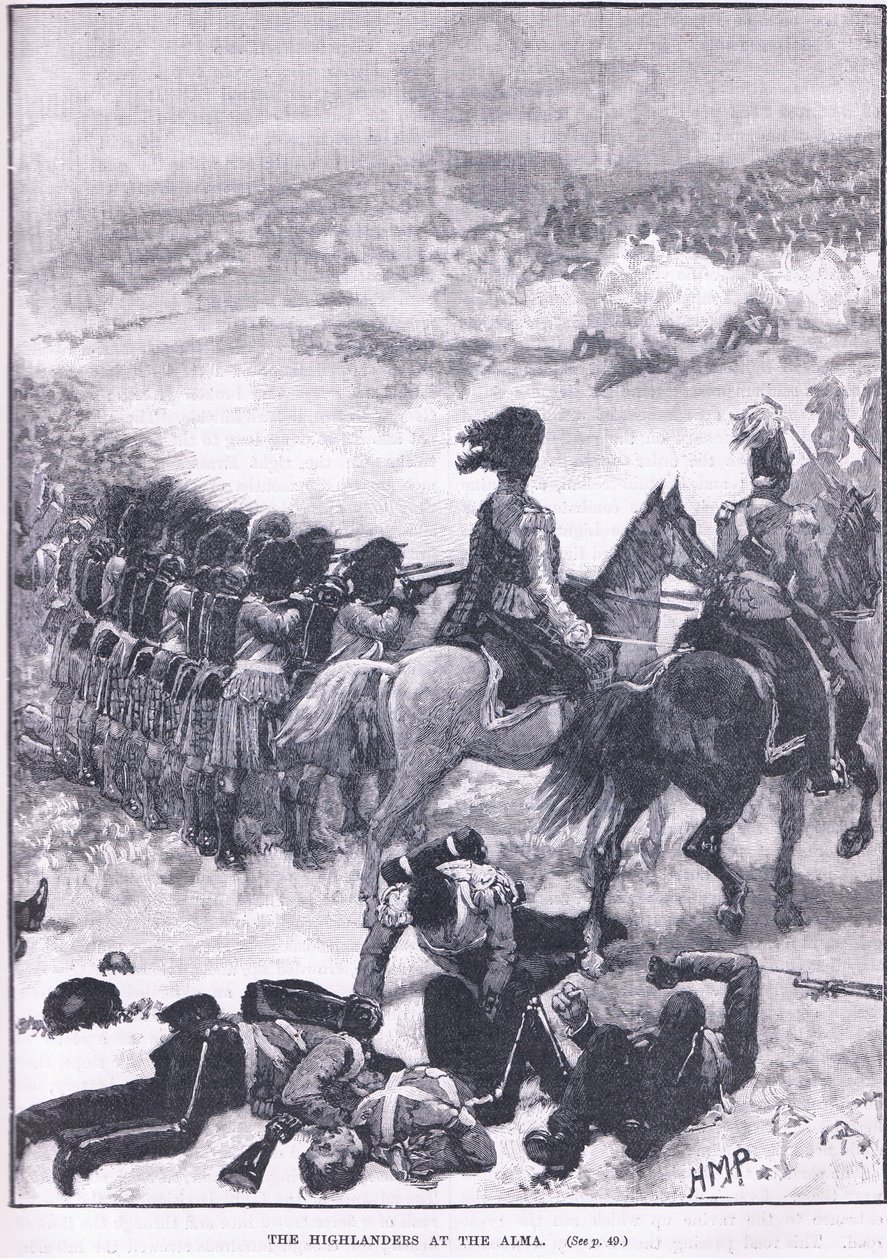 Os Highlanders em Alma 1854 AD de Walter Paget