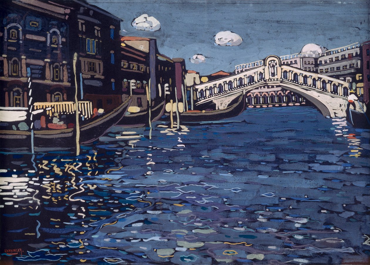 Ponte de Rialto, Memória de Veneza 4, 1904 de Wassily Kandinsky