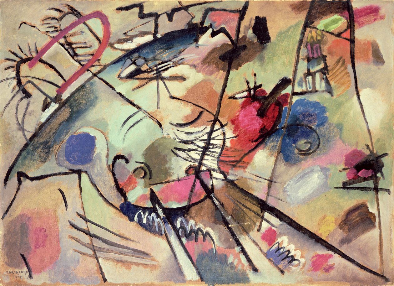 Estudo para Improvisação 24, 1912 de Wassily Kandinsky