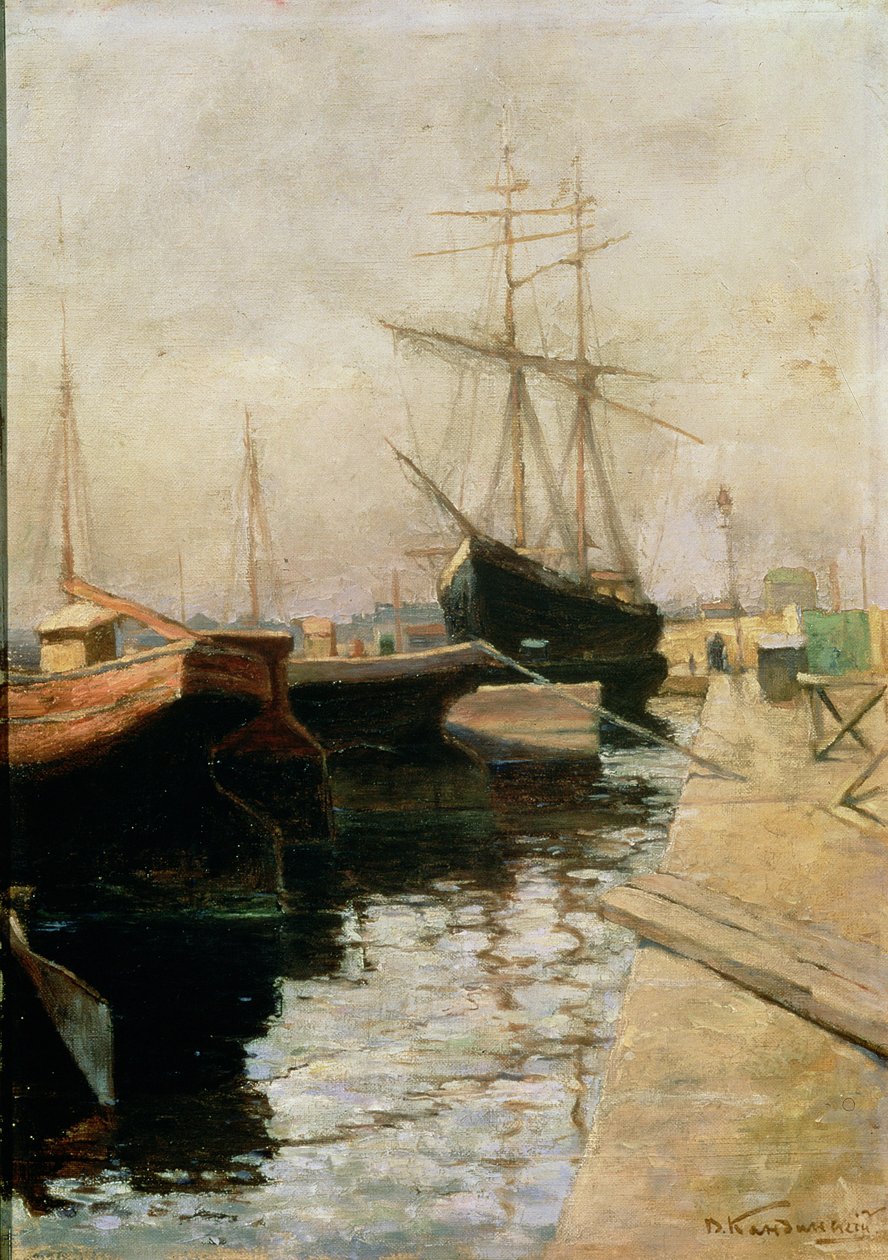O porto de Odessa, 1900 de Wassily Kandinsky