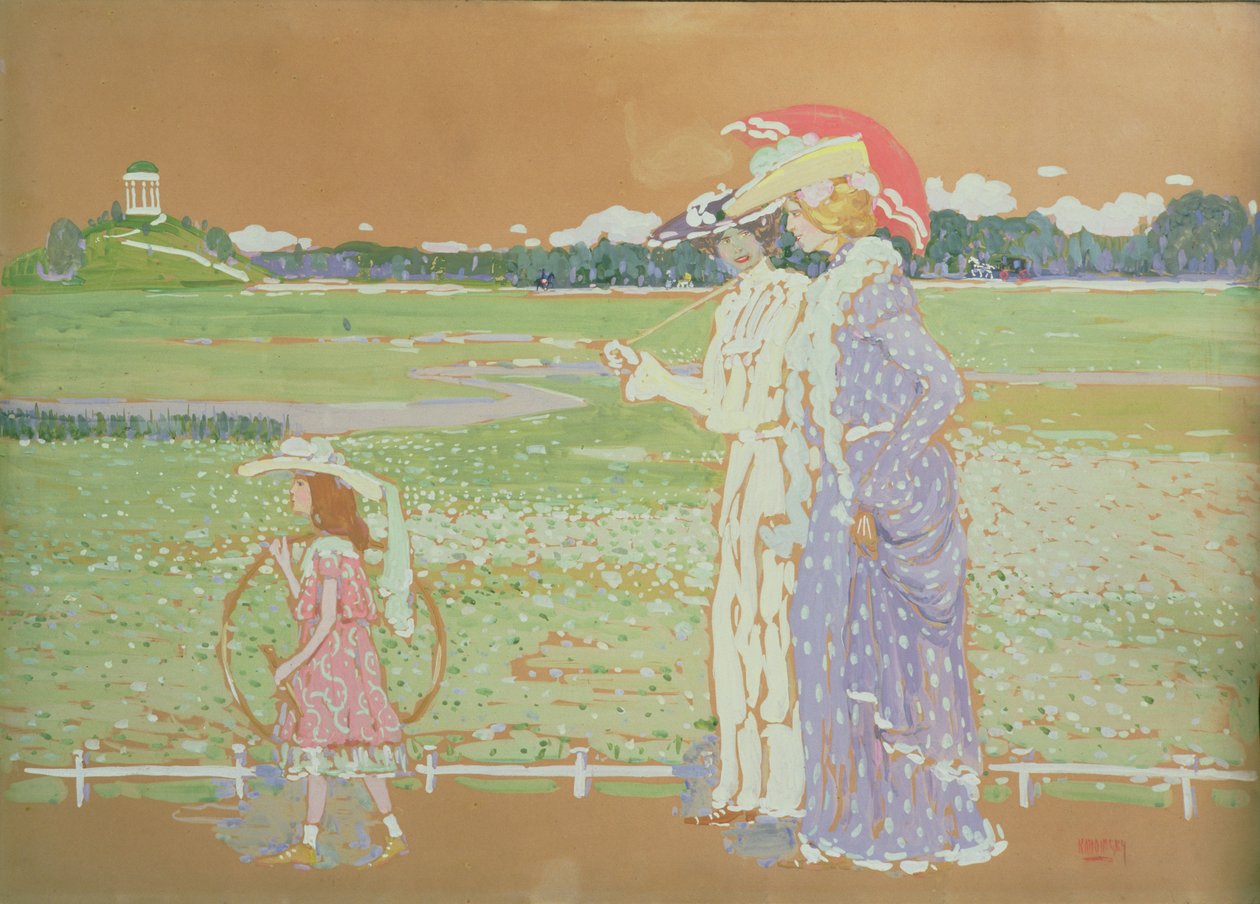 A caminhada, 1903 de Wassily Kandinsky