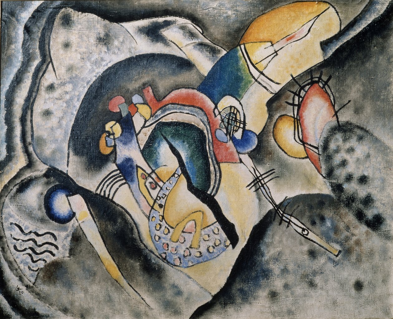 Um golpe preto, 1920 de Wassily Kandinsky