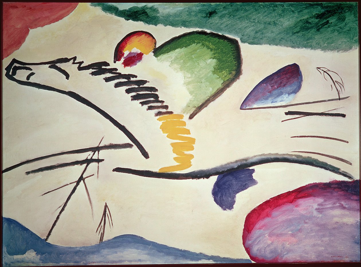Cavalo abstrato, 1911 de Wassily Kandinsky