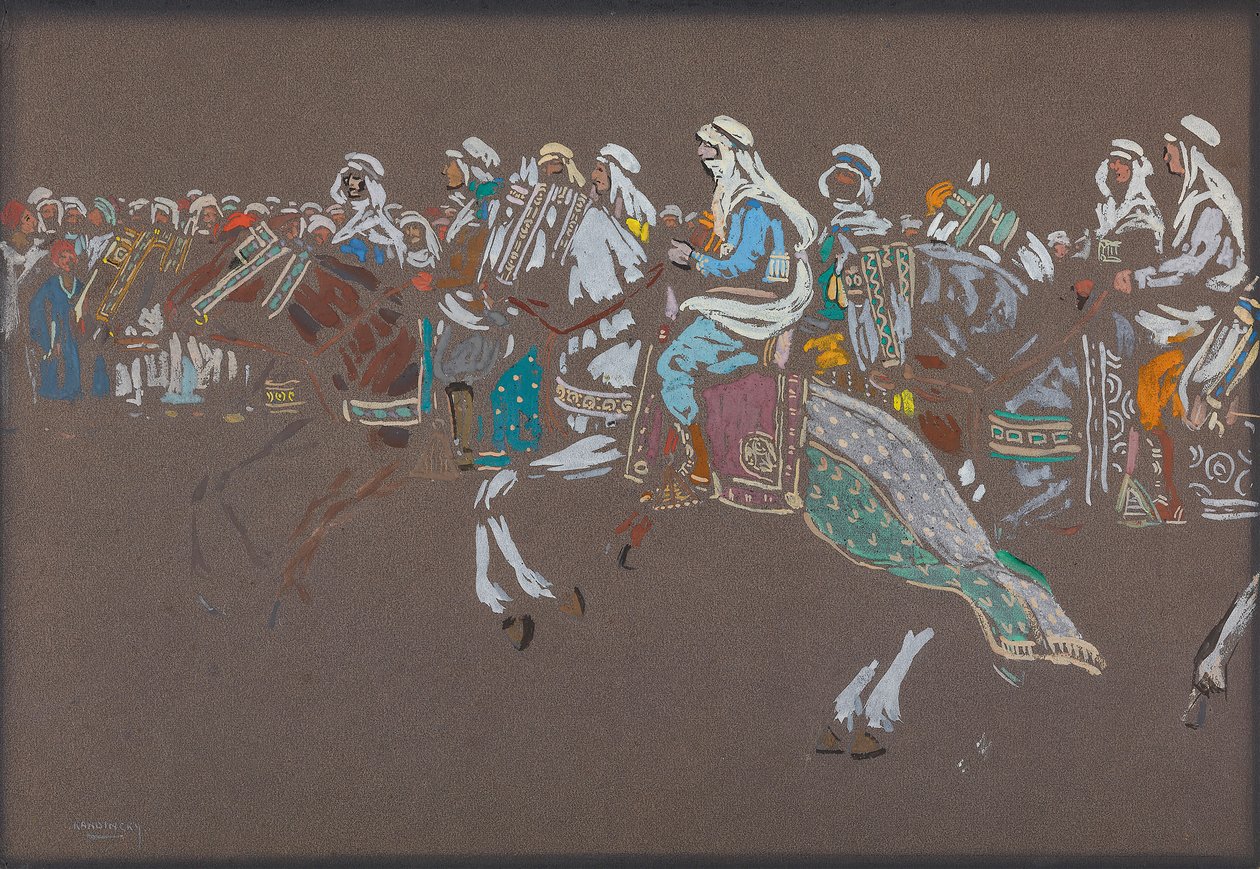 Cavalaria Árabe, 1905. de Wassily Kandinsky