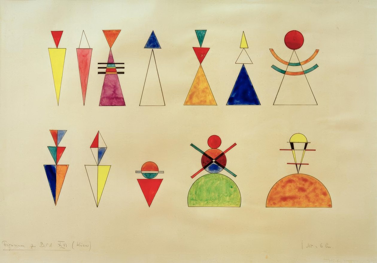 Fotos de uma exposição, figuras para a imagem XVI de Wassily Kandinsky
