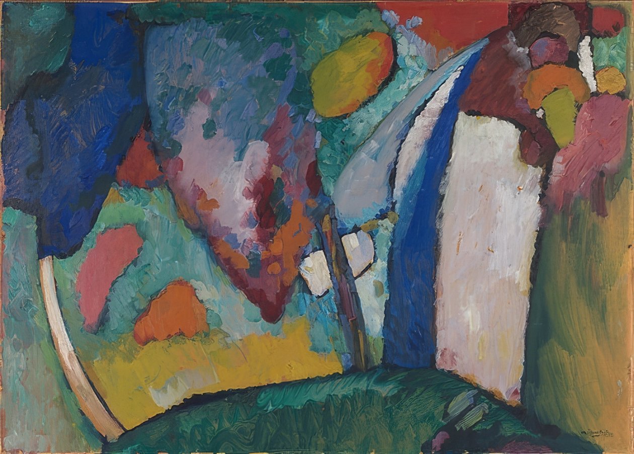 A cachoeira 1909 de Wassily Kandinsky