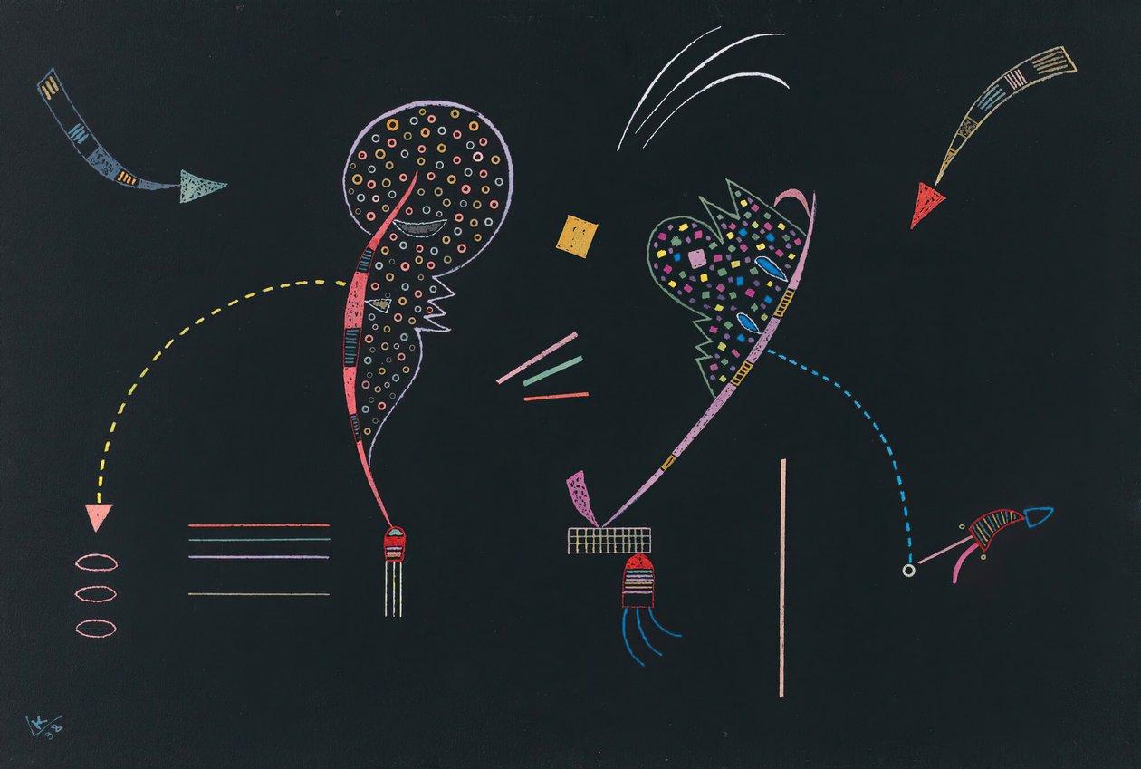 Duas Costas, 1938. de Wassily Kandinsky
