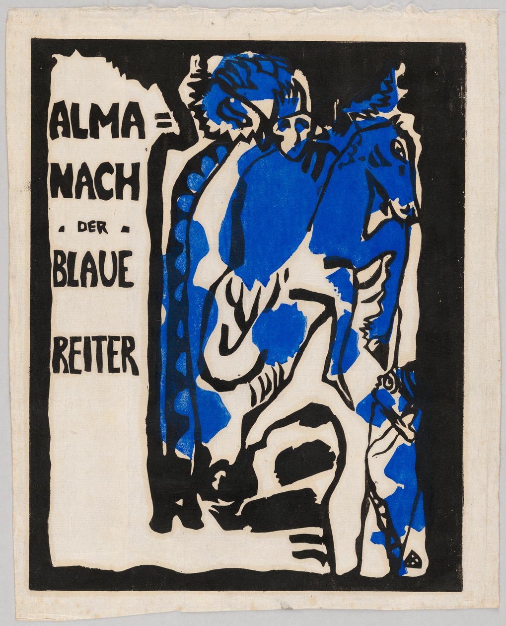 Xilogravura para o almanaque "Der Blaue Reiter" de Wassily Kandinsky
