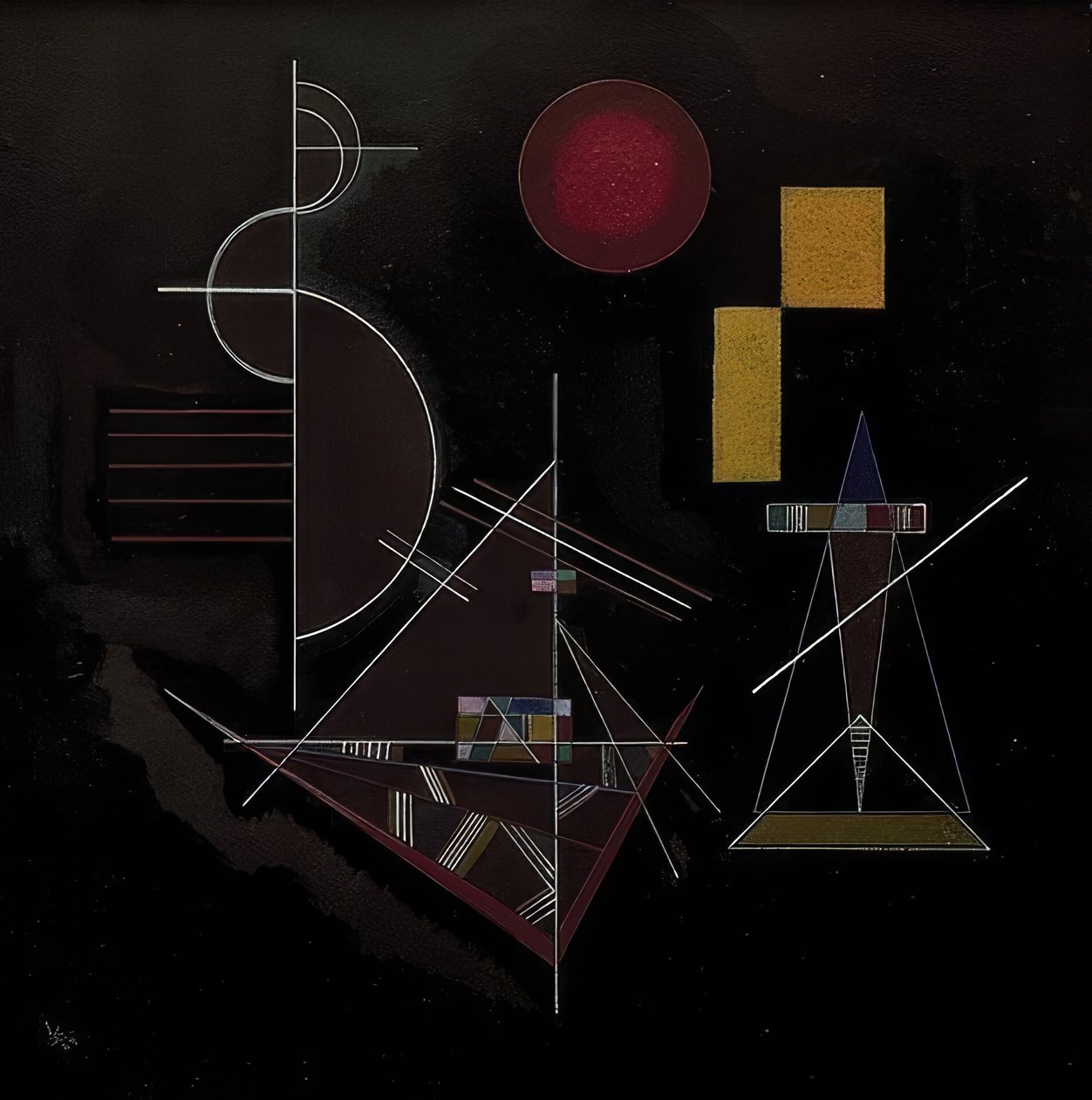 Fácil em difícil (leve em dois). 1929 de Wassily Kandinsky