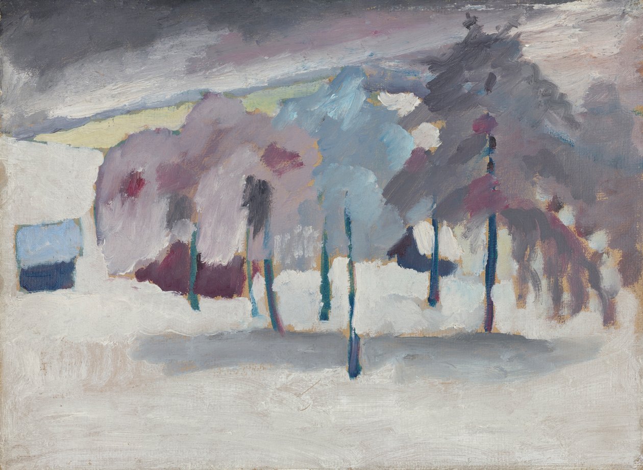 Murnau - árvores na neve de Wassily Kandinsky