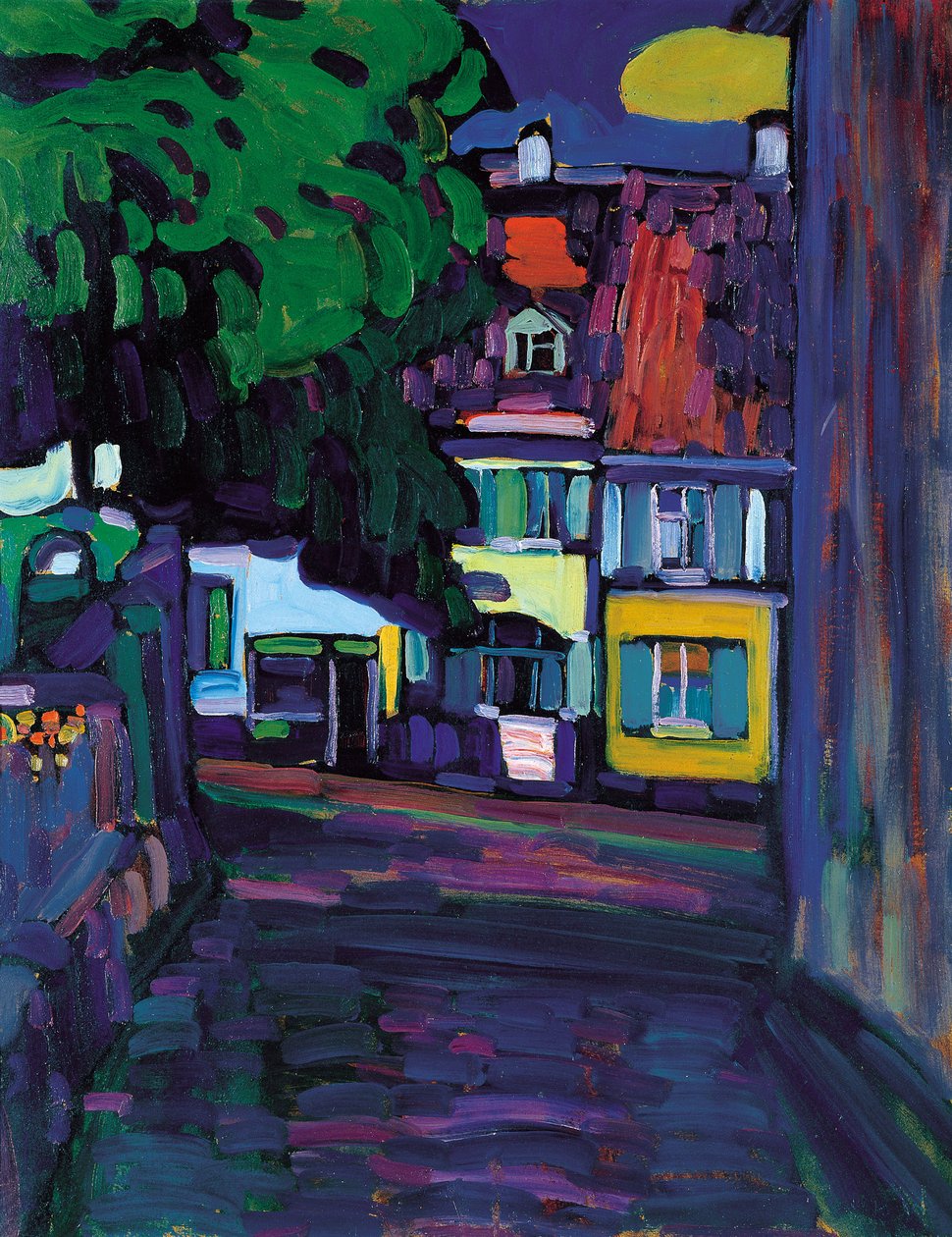 Murnau, casas no Obermarkt, 1908 de Wassily Kandinsky