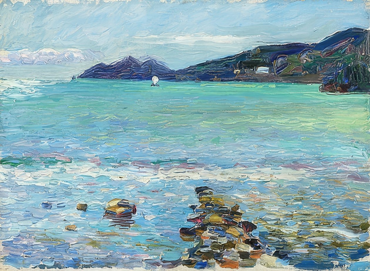 Rapallo, vista de Portofino. Por volta de 1906 de Wassily Kandinsky