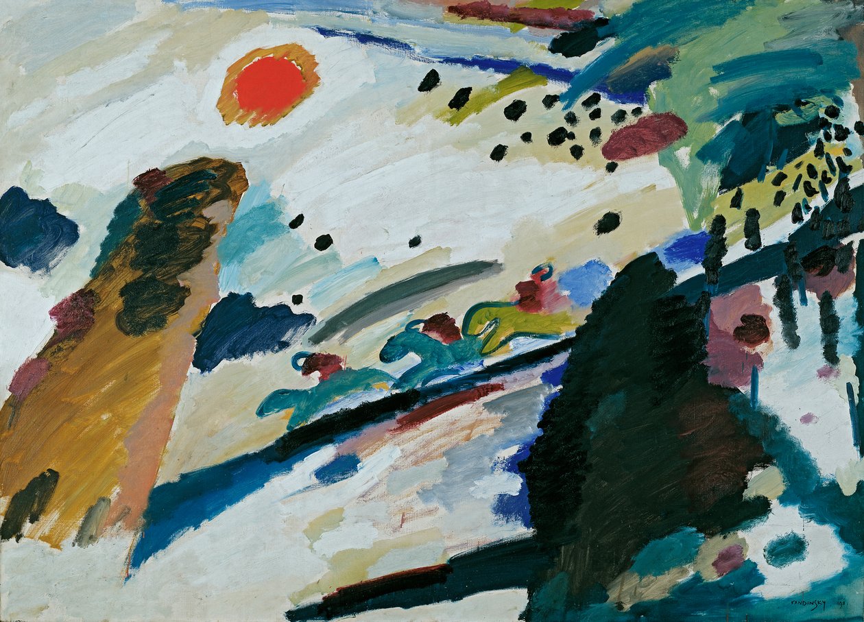 paisagem romântica de Wassily Kandinsky