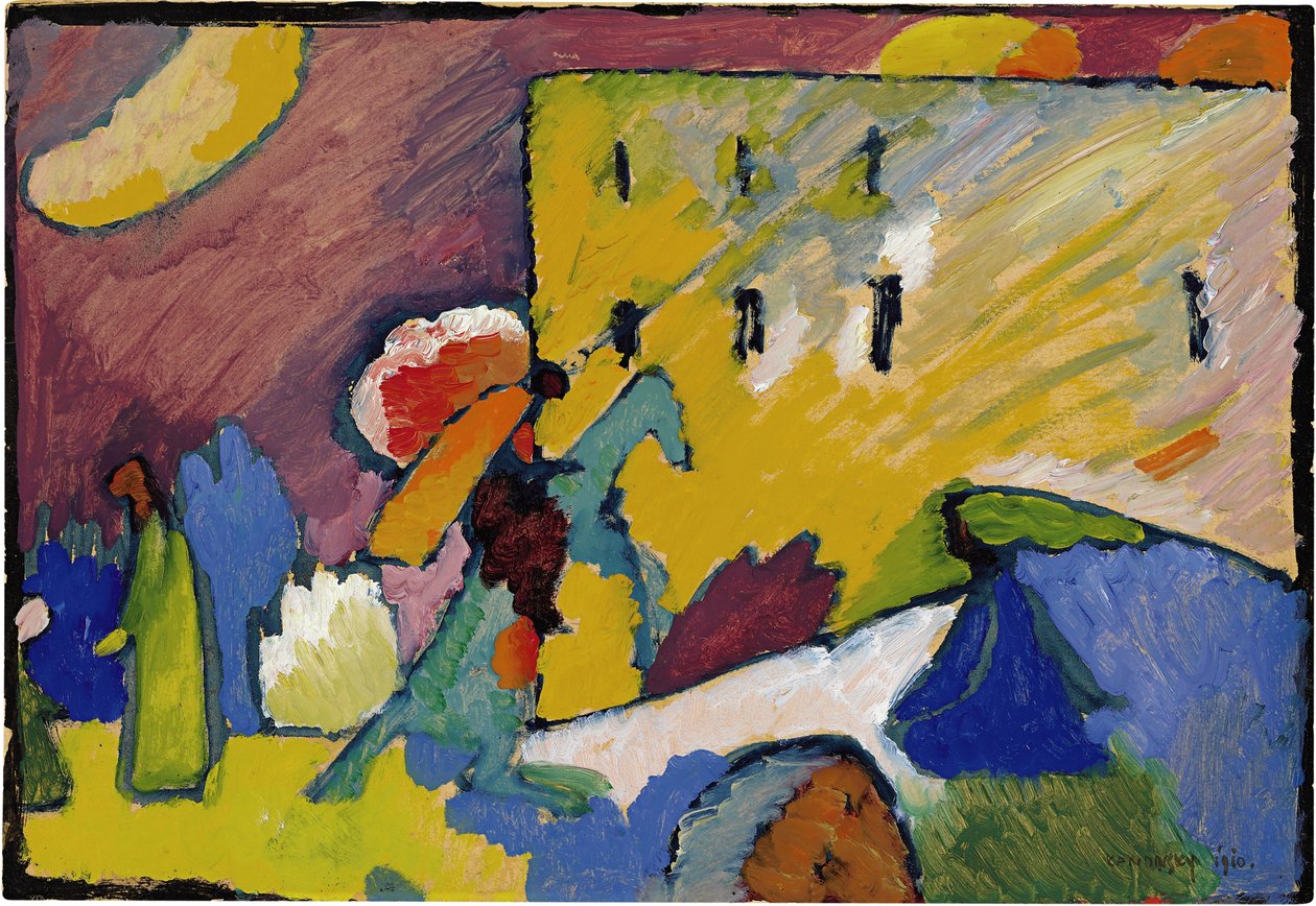 Estudo para Improvisação 3, 1909 de Wassily Kandinsky