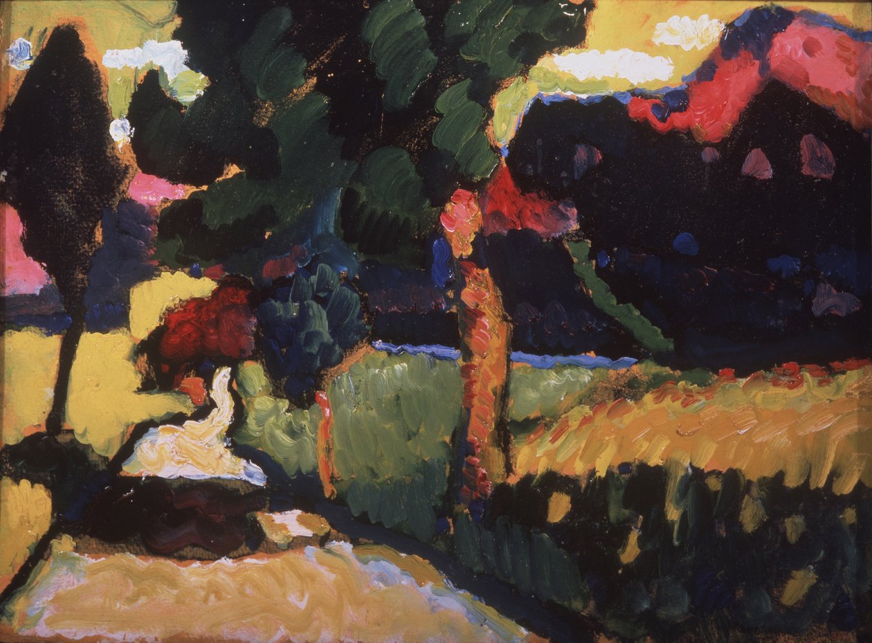 Paisagem de verão, 1909 de Wassily Kandinsky