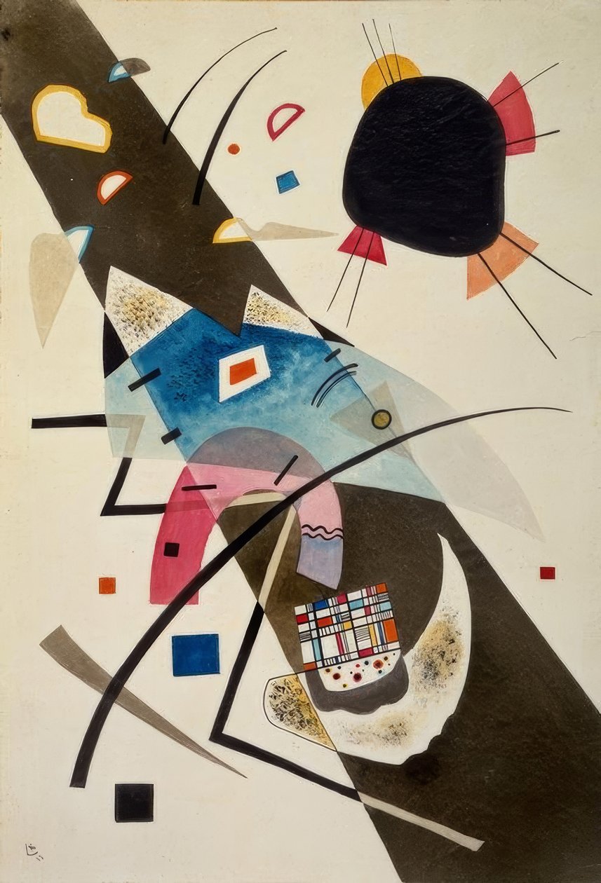 Dois pontos pretos de Wassily Kandinsky