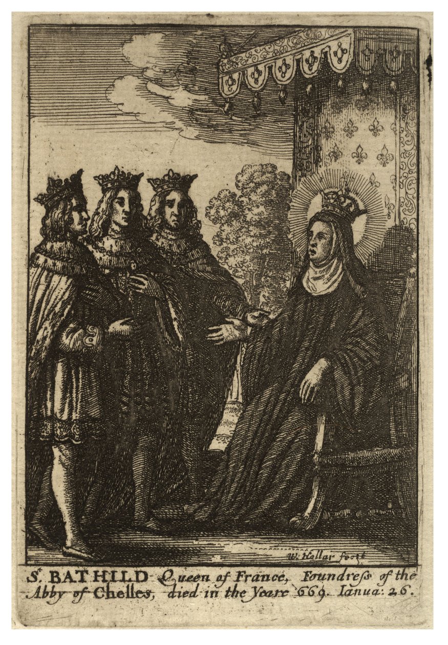 St Bathilde de Wenceslaus Hollar