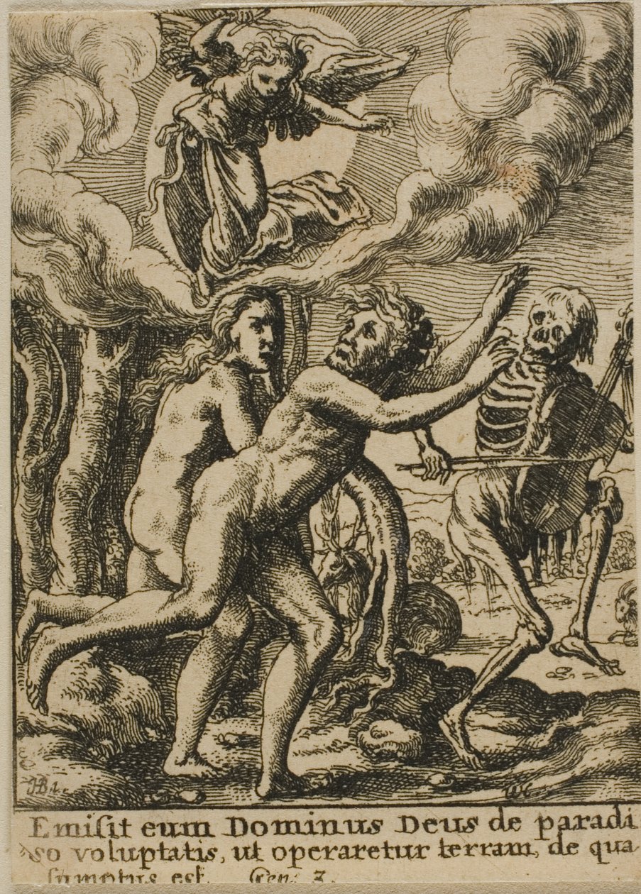 Expulsão do paraíso de Wenceslaus Hollar