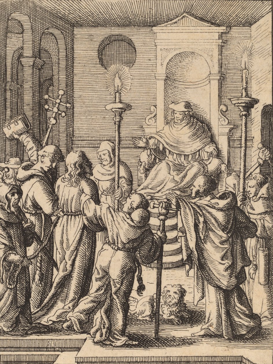 Jesus antes de Annas. de Wenceslaus Hollar