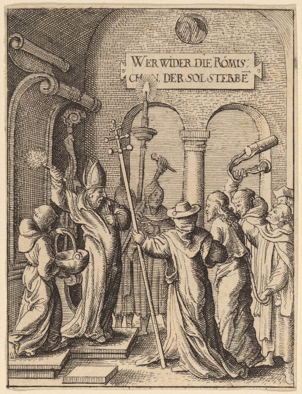 Jesus diante de Caifás de Wenceslaus Hollar