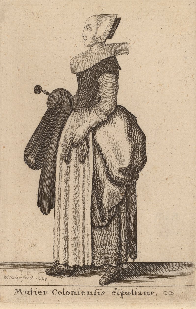 Mulher de Colônia, 1643 de Wenceslaus Hollar