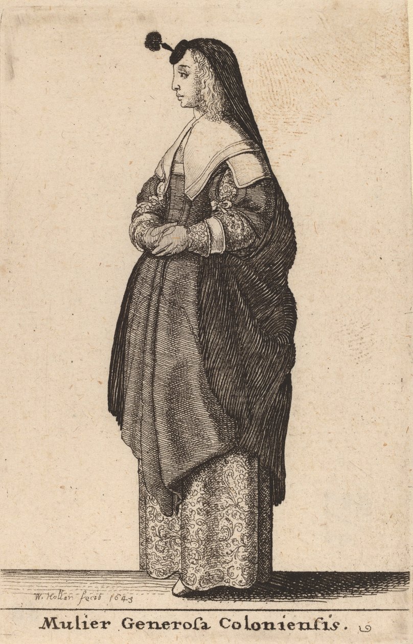 Mulier Generosa Coloniensis, 1643. de Wenceslaus Hollar