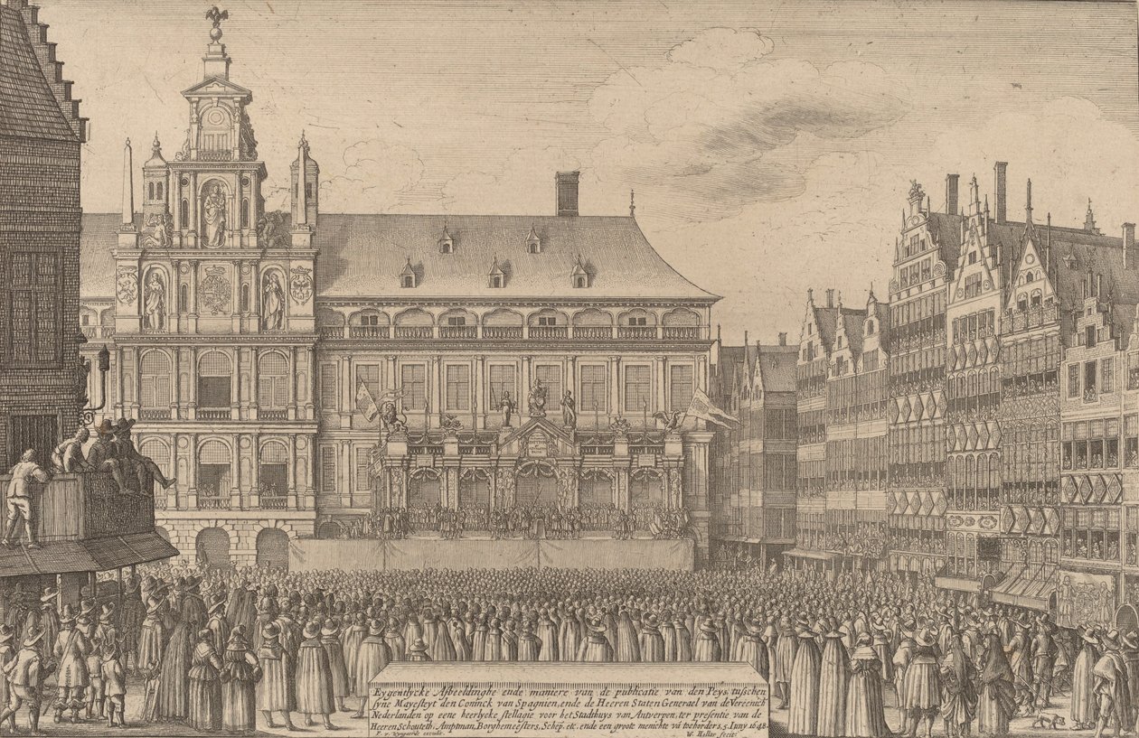 A Paz de Munster, 1641. de Wenceslaus Hollar