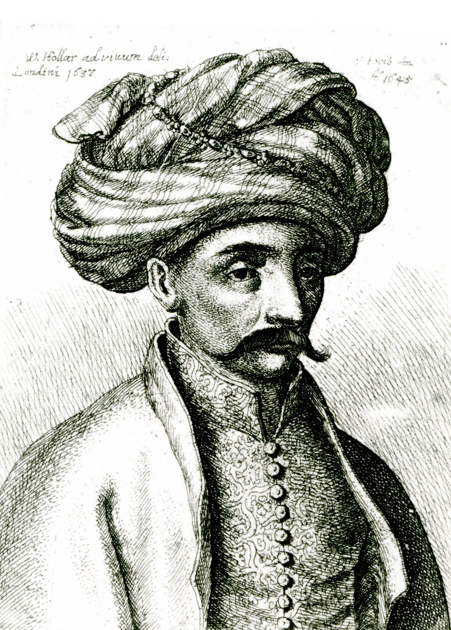 Cabeça do turco, 1645 de Wenceslaus Hollar
