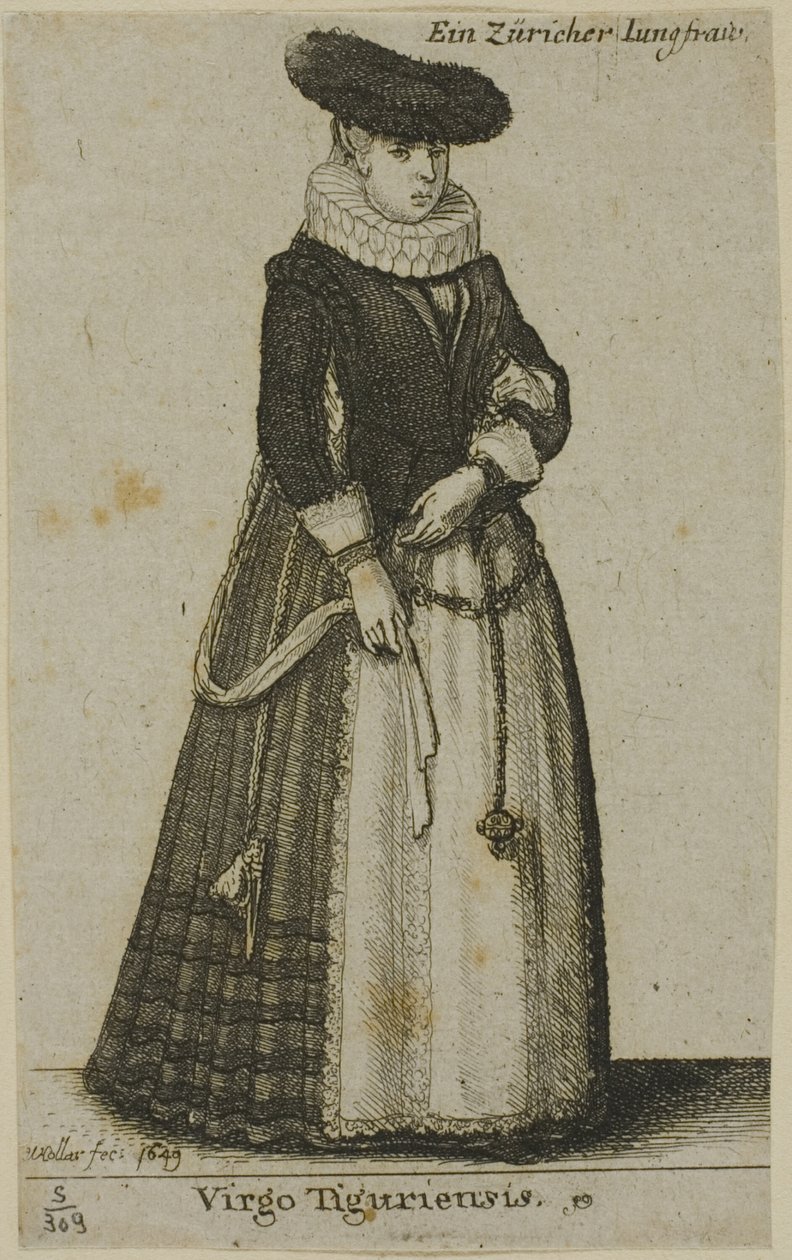 Mulher jovem de Zurique de Wenceslaus Hollar