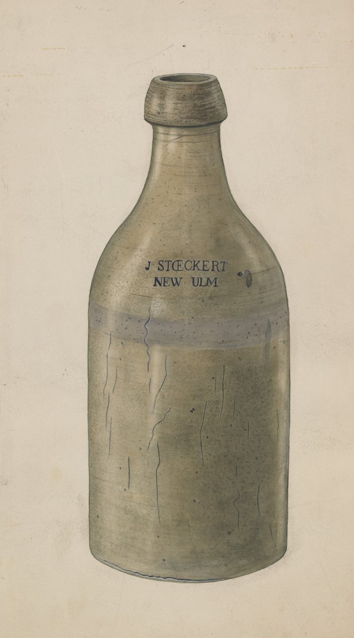 Garrafa de Cerveja de Grés, c. 1938. de Wilbur M Rice