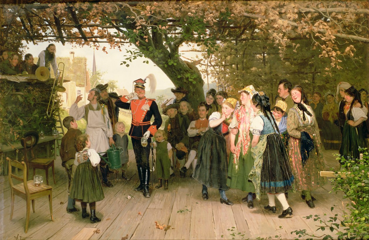 Em licença, 1883 (óleo) de Wilhelm Zimmer