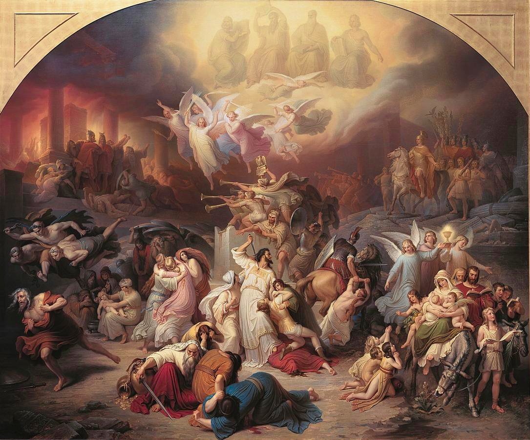 Destruição de Jerusalém por Titusn de Wilhelm von Kaulbach