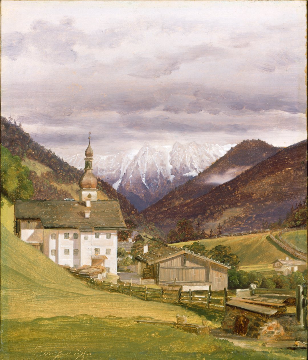 A Igreja de Ramsau, 1832 de Wilhelm Bendz