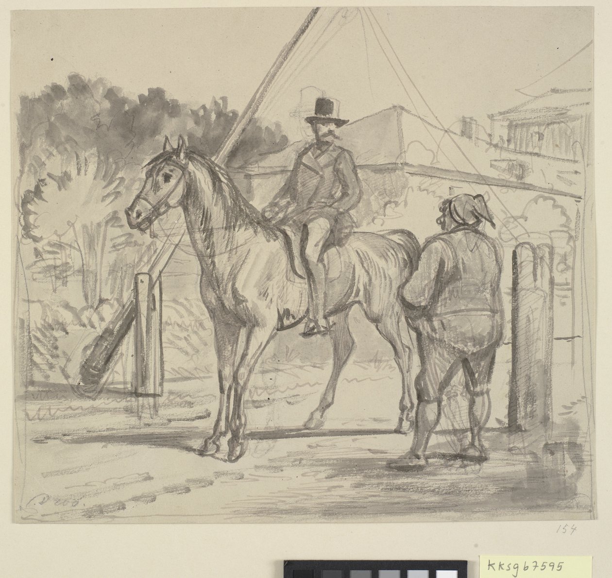 Cavaleiro e pedreiro de Wilhelm Marstrand