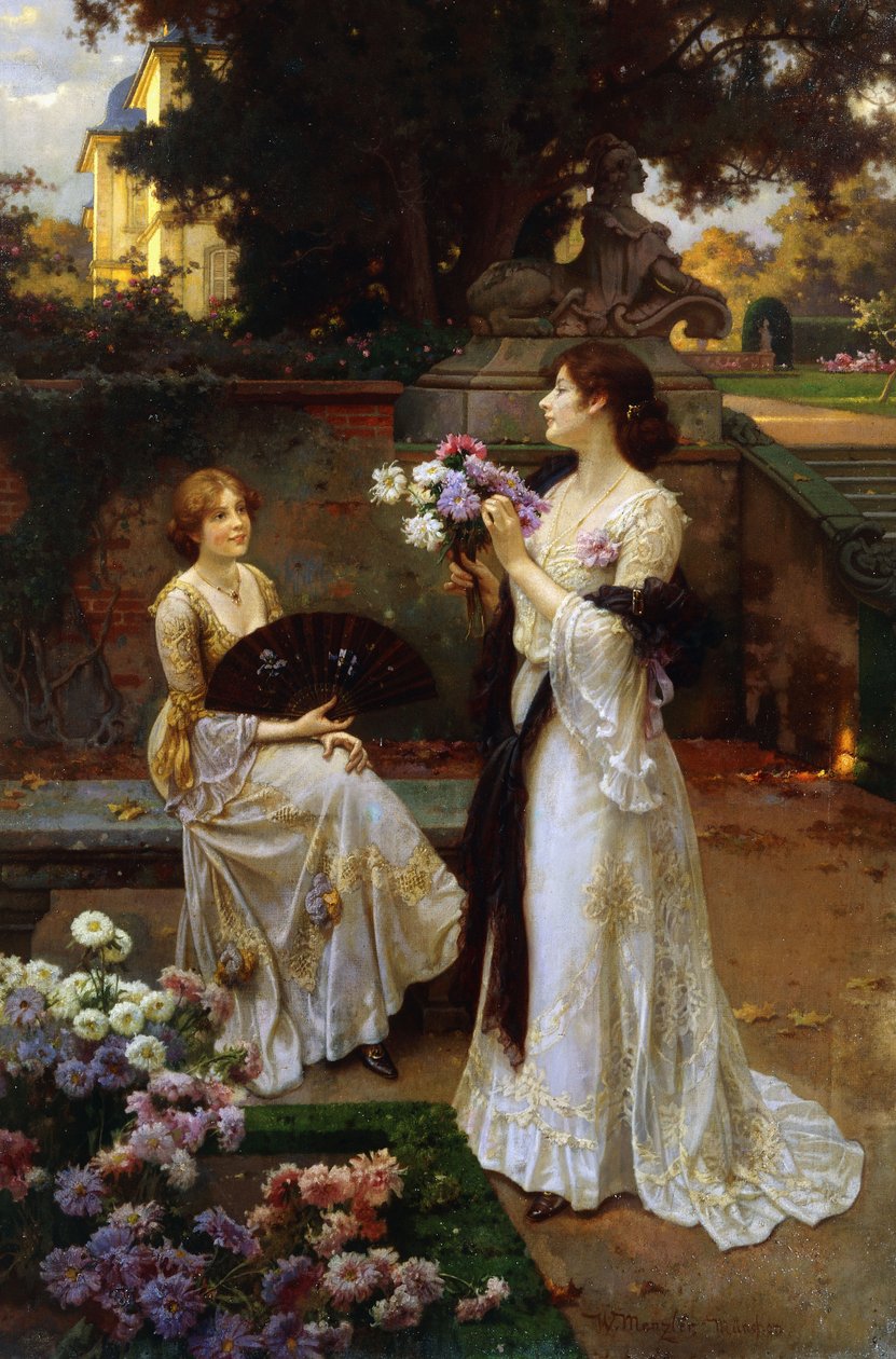 Arranjando flores de Wilhelm Menzler