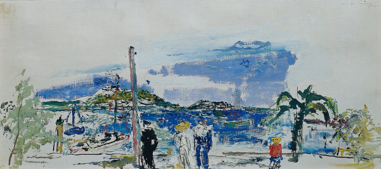 marinheiros na praia de Wilhelm Thöny