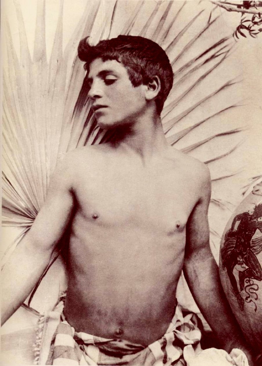 estudo de um homem nu, c.1900 de Baron Wilhelm von Gloeden