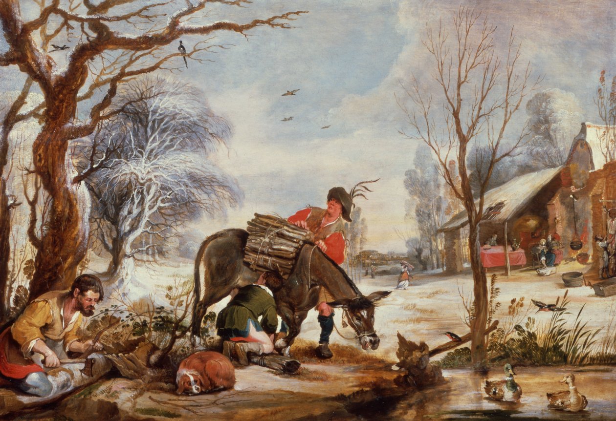 Cena de inverno de Willem van the Elder Herp