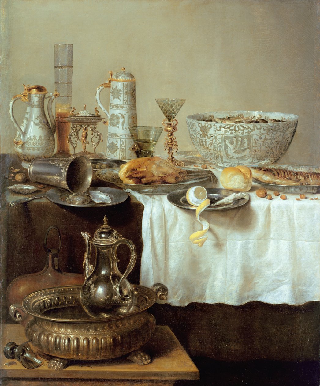 Café da manhã ainda vida, 1638 de Willem Claesz. Heda