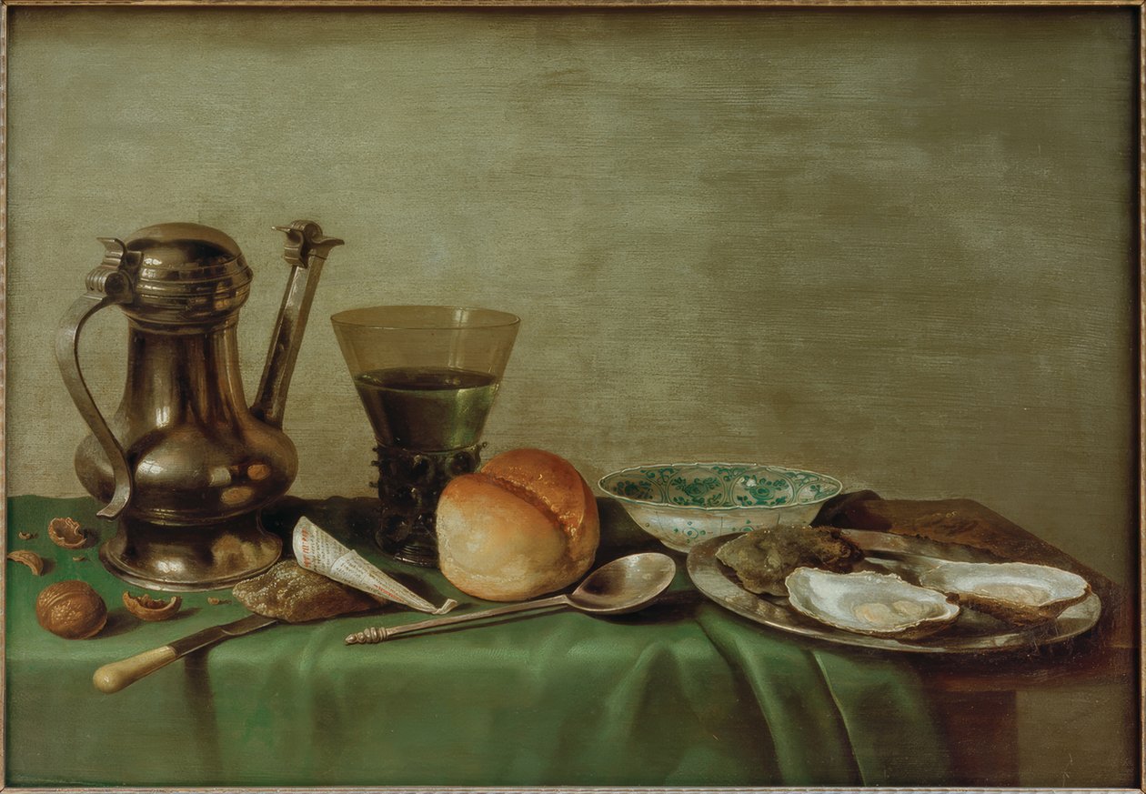 O café da manhã ainda é vida de Willem Claesz. Heda